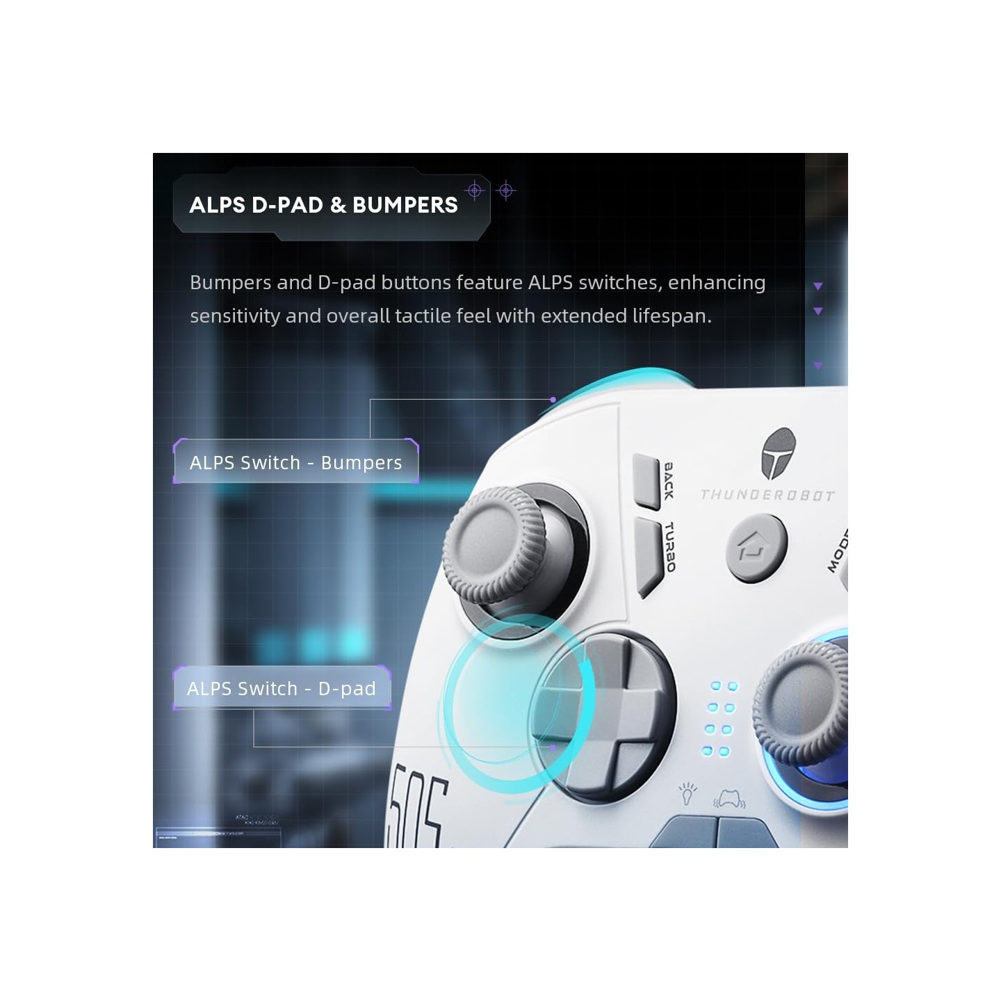 Thunderobot G50S Wireless Hall Effect PC Gamepad - White (Boxed) — Buy in Cyprus with Fast Delivery