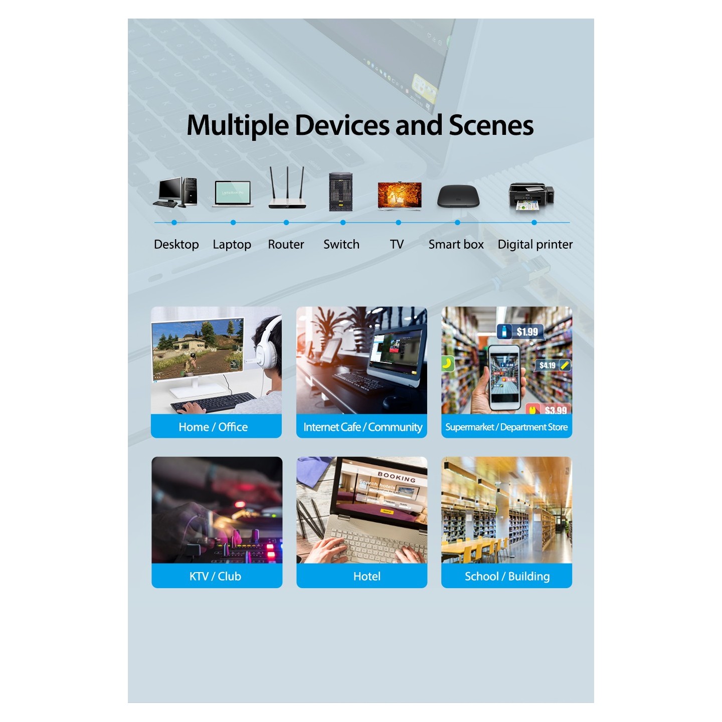 Vention Network Cable - CAT8 SFTP 10.0m Black — Buy in Cyprus with Fast Delivery