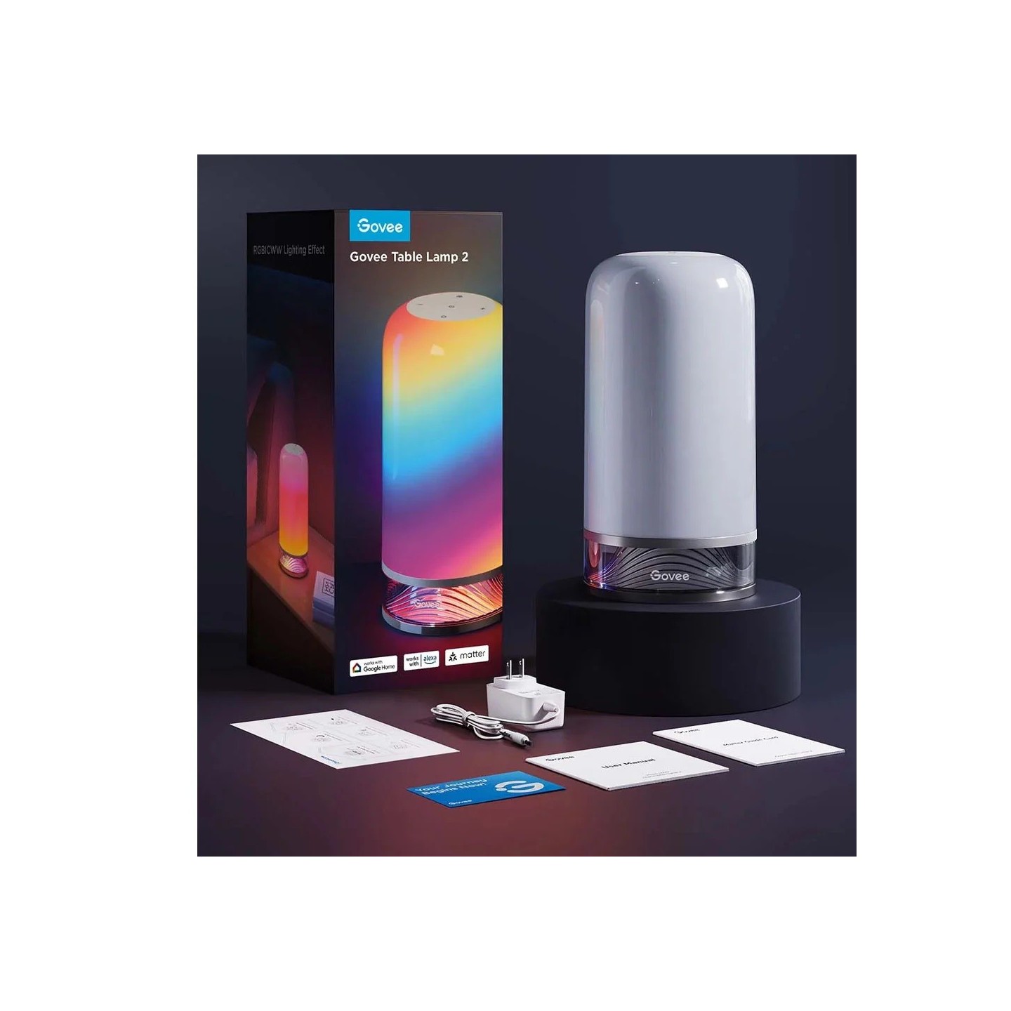 Govee RGBICWW Smart Table Lamp 2 - H6022 - Smart Table Lamp — Buy in Cyprus with Fast Delivery