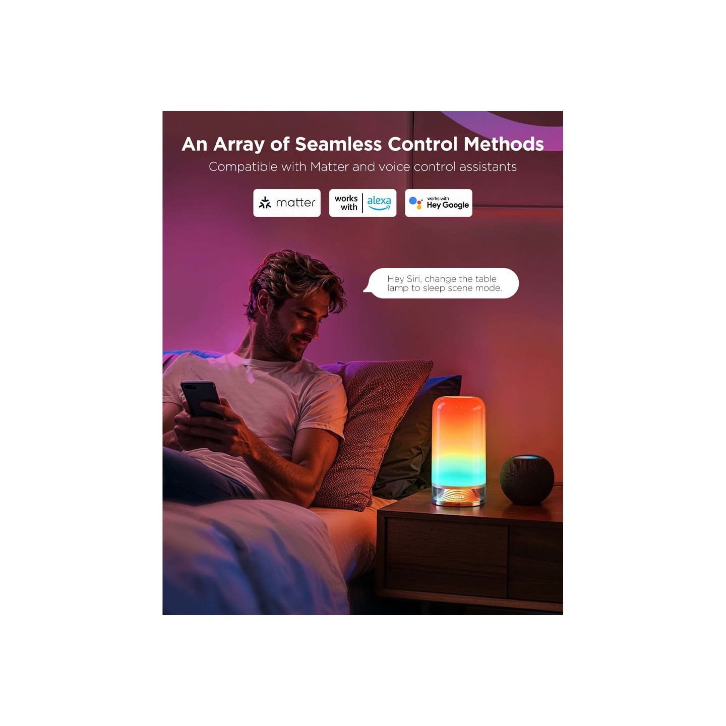 Govee RGBICWW Smart Table Lamp 2 - H6022 - Smart Table Lamp — Buy in Cyprus with Fast Delivery