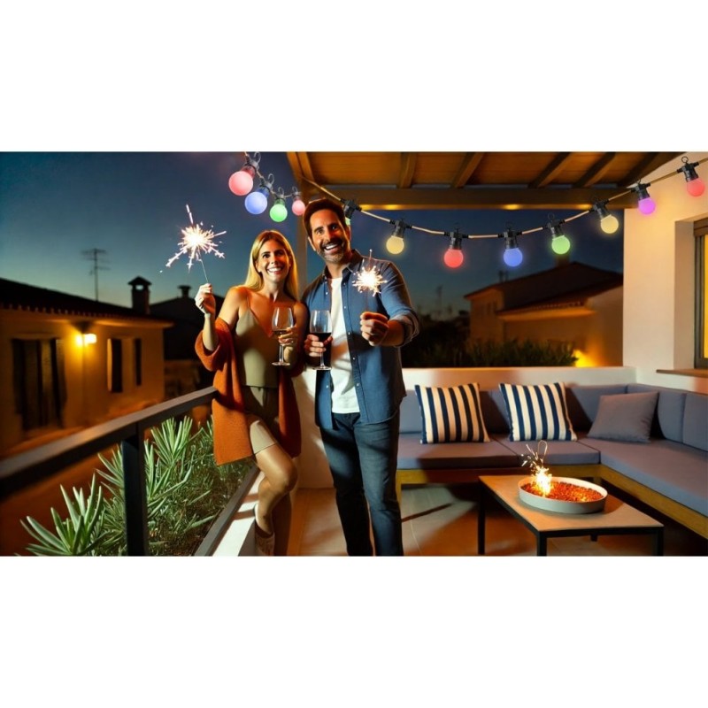 Buy WOOX Smart LED Decorative String Light Bulbs - R5195 - IP65 RGB & CCT 9.0m I... in Cyprus, Nicosia, Limassol, Larnaka, Pafos