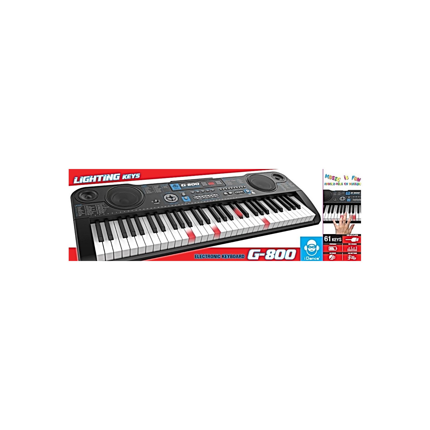 iDance Electronic Keyboard - G800 - Electronic Keyboard 61 Keys — Buy in Cyprus with Fast Delivery