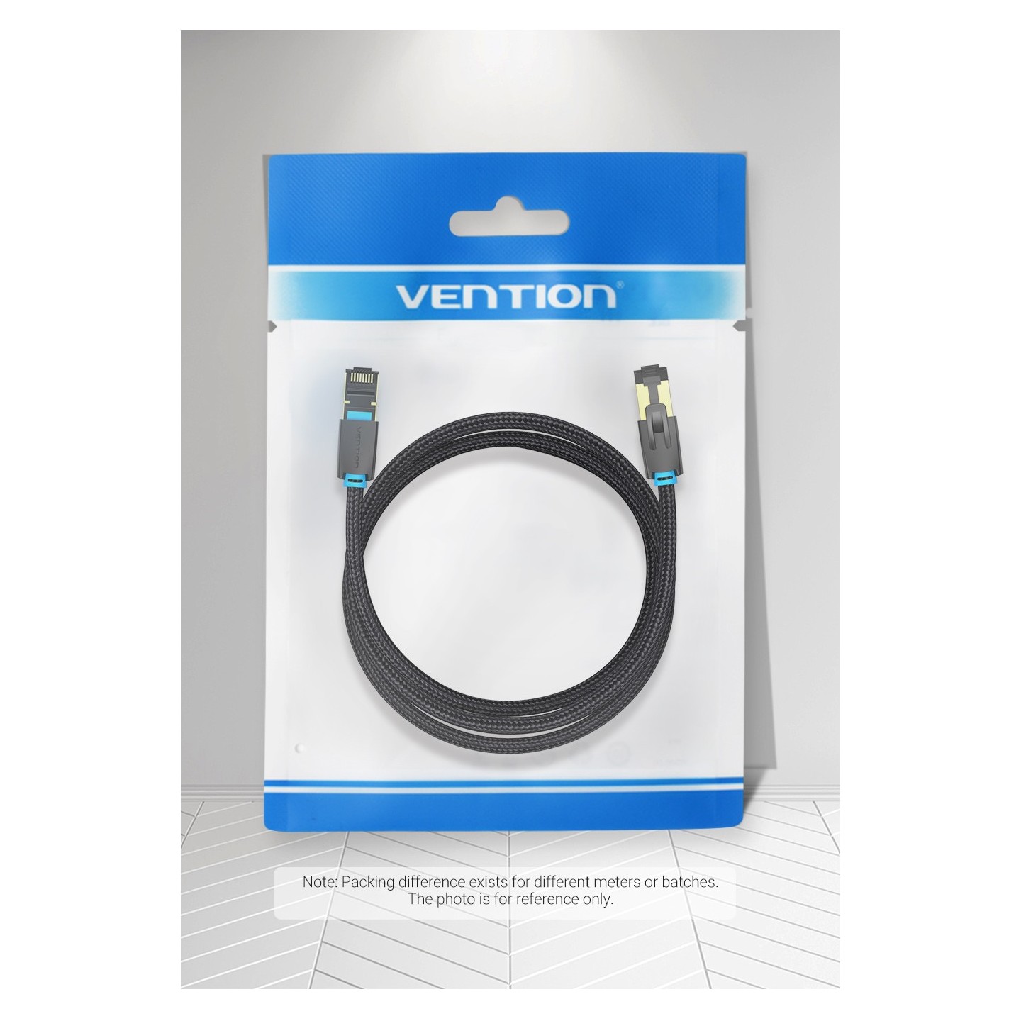 Vention Network Cable - IKGBI - CAT8 SFTP Braided 3.0m Black — Buy in Cyprus with Fast Delivery