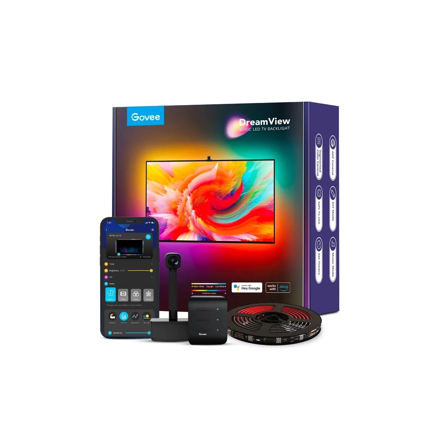 Govee TV Backlight DreamView T1 - H6199 - for 55-65 inch — Buy in Cyprus with Fast Delivery