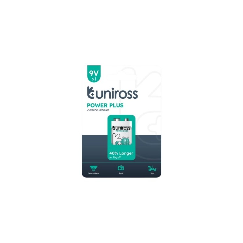 Buy Uniross Alkaline PP3 9V Power Plus Battery - 1pc in Cyprus, Nicosia, Limassol, Larnaka, Pafos
