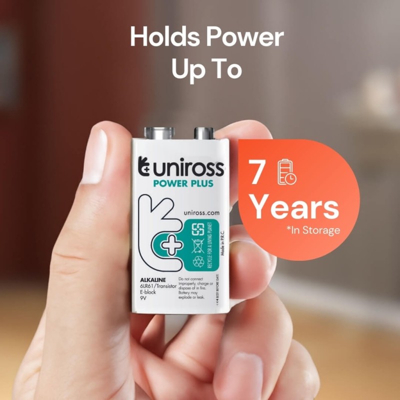 Buy Uniross Alkaline PP3 9V Power Plus Battery - 1pc in Cyprus, Nicosia, Limassol, Larnaka, Pafos