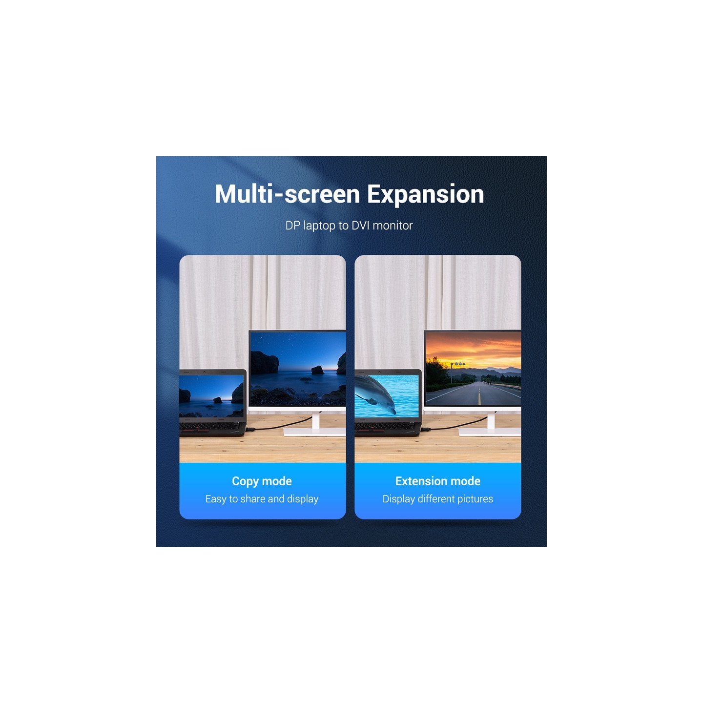 Vention DisplayPort Cable to DVI-D 24+1 - HAFBG - 1.5m — Buy in Cyprus with Fast Delivery