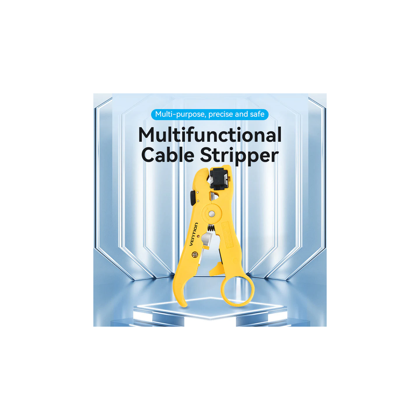 Vention NETWORK Tool Coaxial Cable Stripper - KEBY0 - Yellow — Buy in Cyprus with Fast Delivery