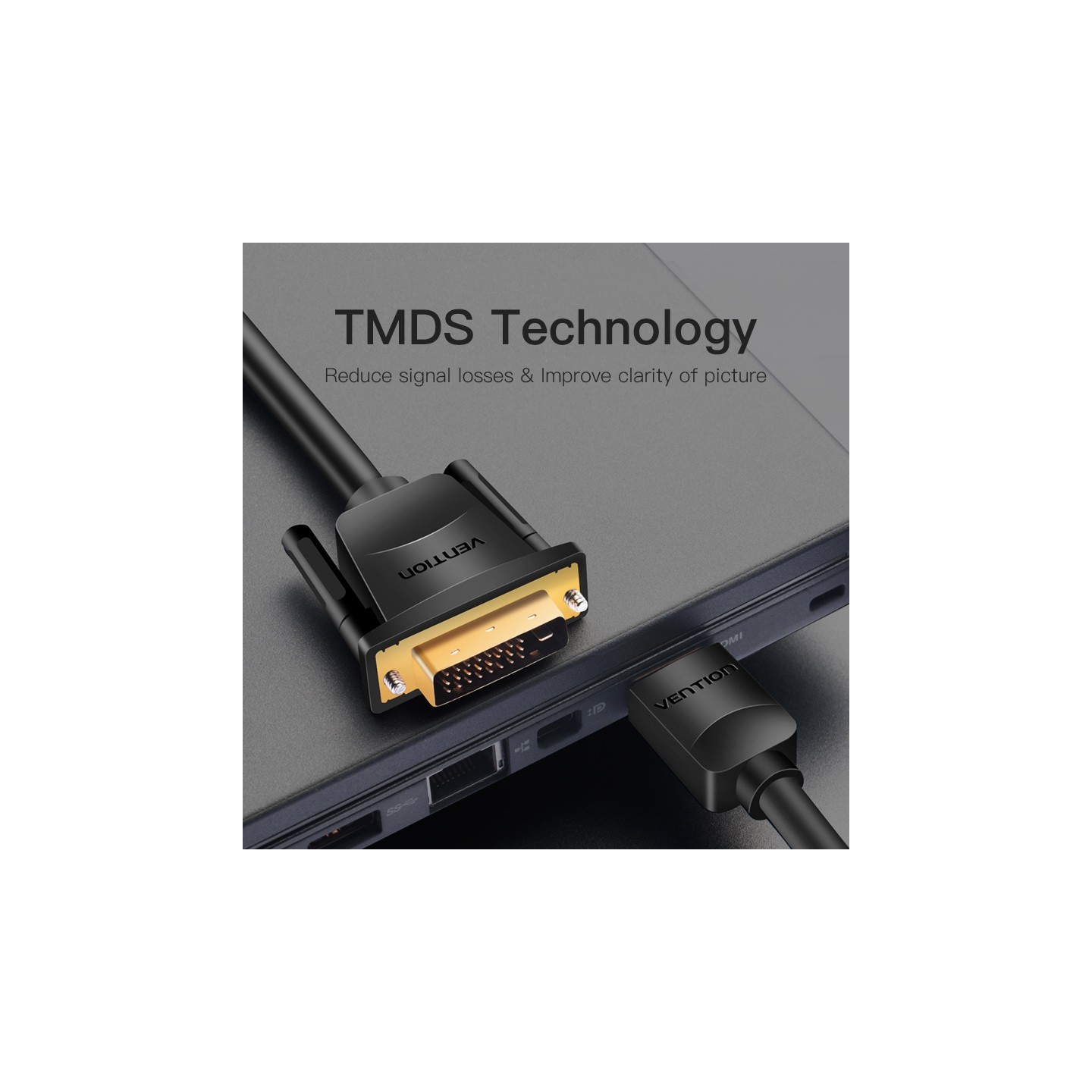 Vention HDMI Cable to DVI - ABFBJ - HDMI to DVI 24+1 BiDirection 5.0m — Buy in Cyprus with Fast Delivery