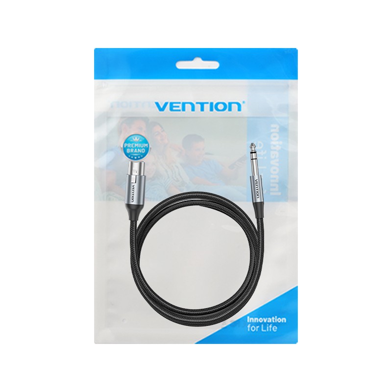 Buy Vention AUDIO 6.3mm to XLR M-F Cable Braided-Metal - BKGHI - 2.0m in Cyprus, Nicosia, Limassol, Larnaka, Pafos