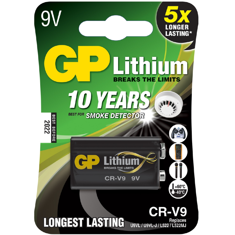 Buy GP Lithium Battery - 656.331UK - PP3 CR-V9 9V in Cyprus, Nicosia, Limassol, Larnaka, Pafos