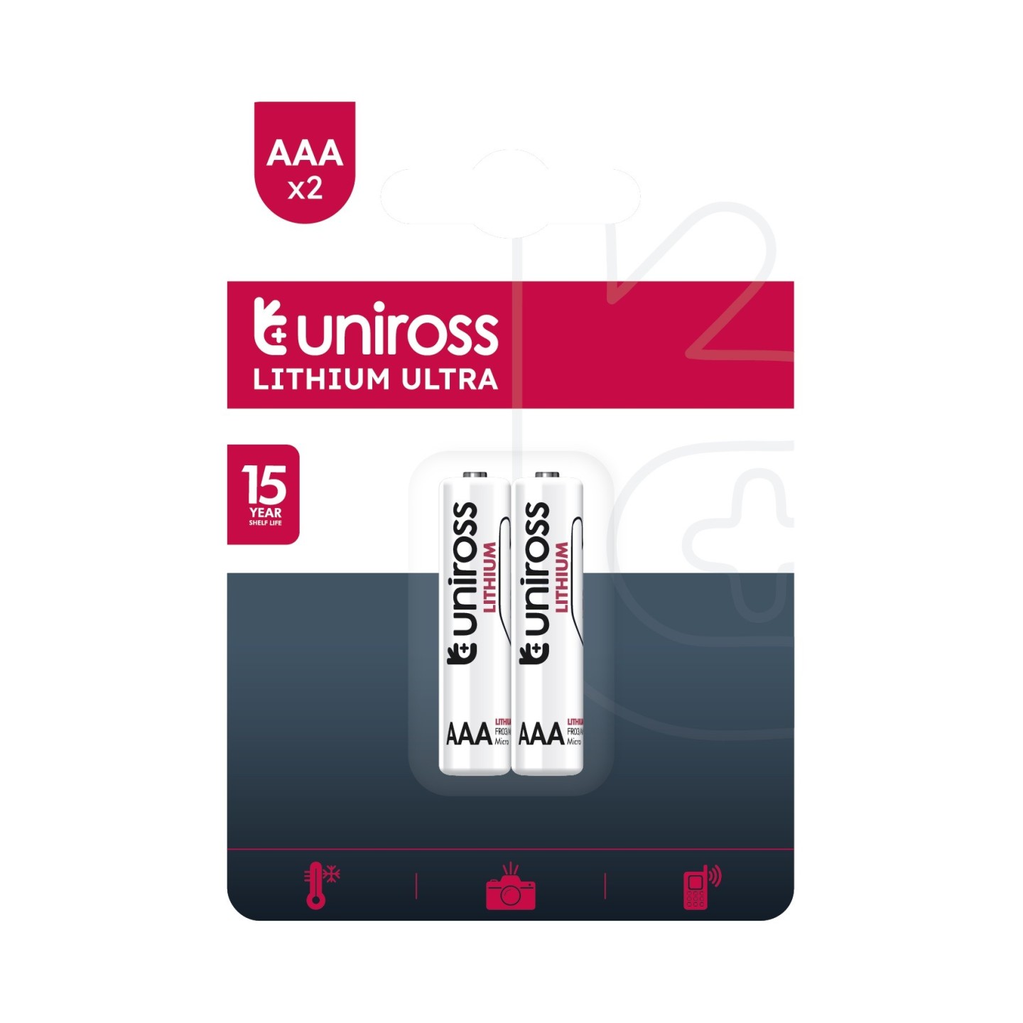 Uniross Lithium AAA Battery - 1250mAh (2pack) — Buy in Cyprus with Fast Delivery