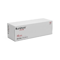 Buy Uniross Lithium CR123A 3V Battery - UBCR123A - 40pcs in Cyprus, Nicosia, Limassol, Larnaka, Pafos
