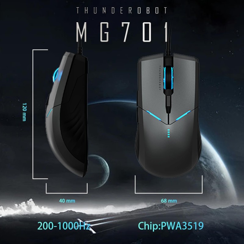 Thunderobot MG701 Wired Gaming Mouse - 4200 DPI - PAW3519 (Boxed) — Buy in Cyprus with Fast Delivery