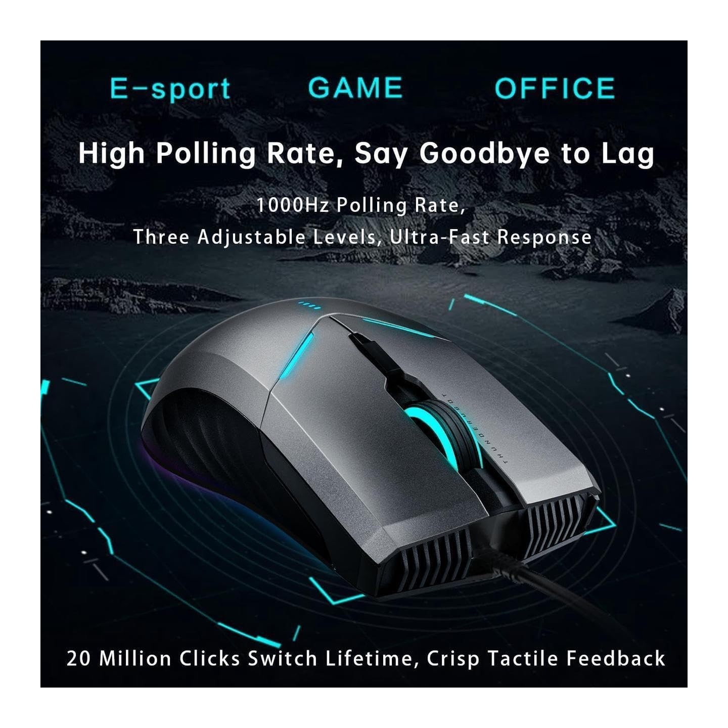 Thunderobot MG701 Wired Gaming Mouse - 4200 DPI - PAW3519 (Boxed) — Buy in Cyprus with Fast Delivery