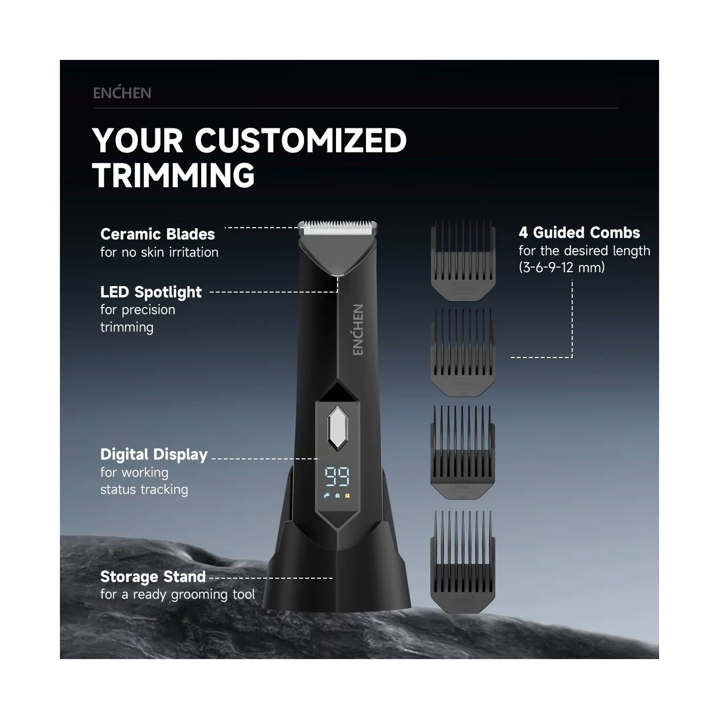 Enchen Body Hair Trimmer - SPARK 2 - USB-C 600mAh — Buy in Cyprus with Fast Delivery