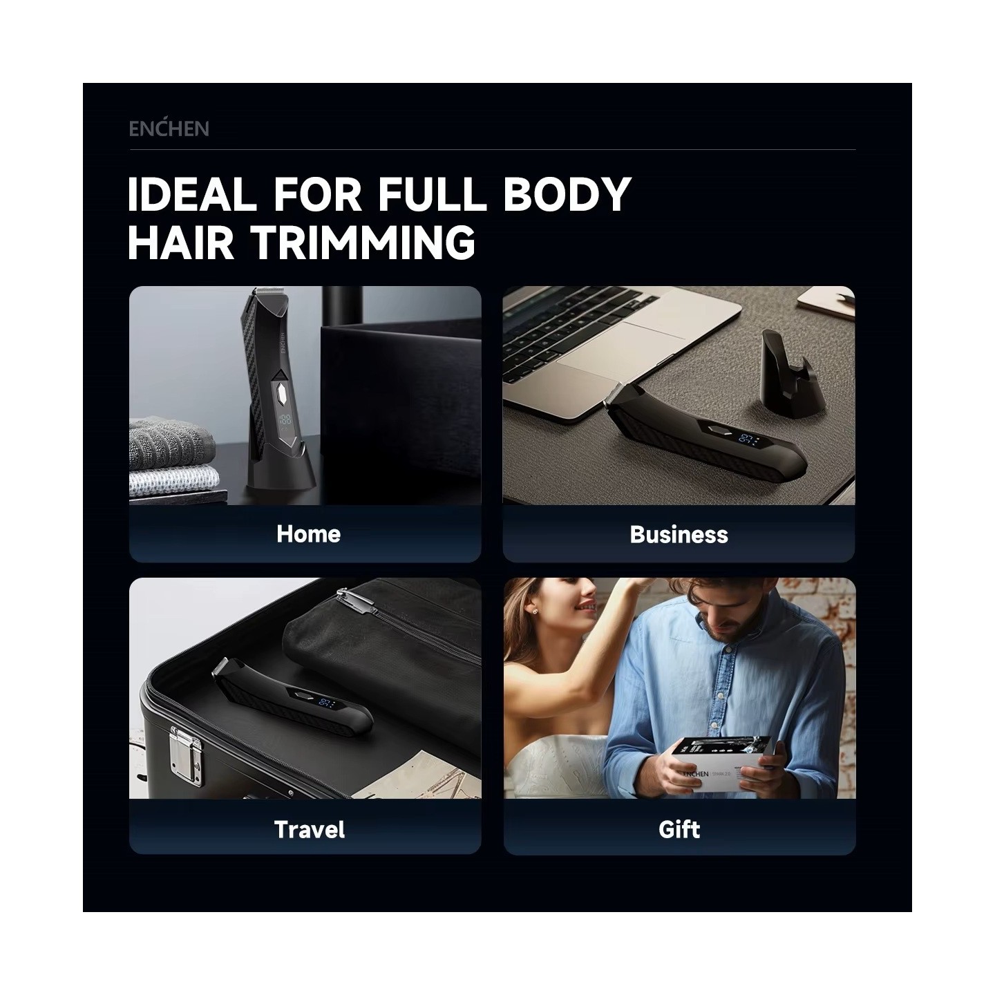 Enchen Body Hair Trimmer - SPARK 2 - USB-C 600mAh — Buy in Cyprus with Fast Delivery