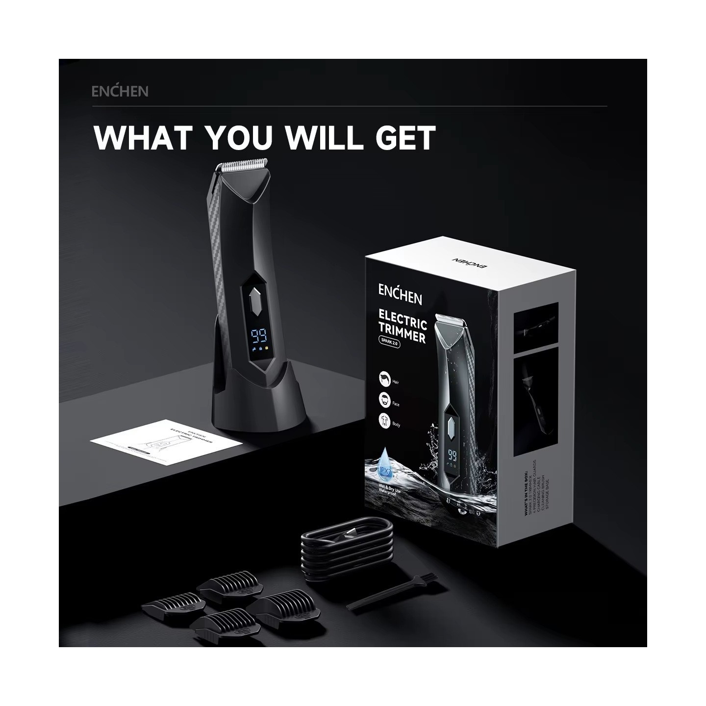 Enchen Body Hair Trimmer - SPARK 2 - USB-C 600mAh — Buy in Cyprus with Fast Delivery