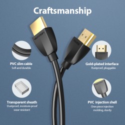 Buy Vention HDMI Cable - AAIBH - Ultra Thin 2.0m in Cyprus, Nicosia, Limassol, Larnaka, Pafos
