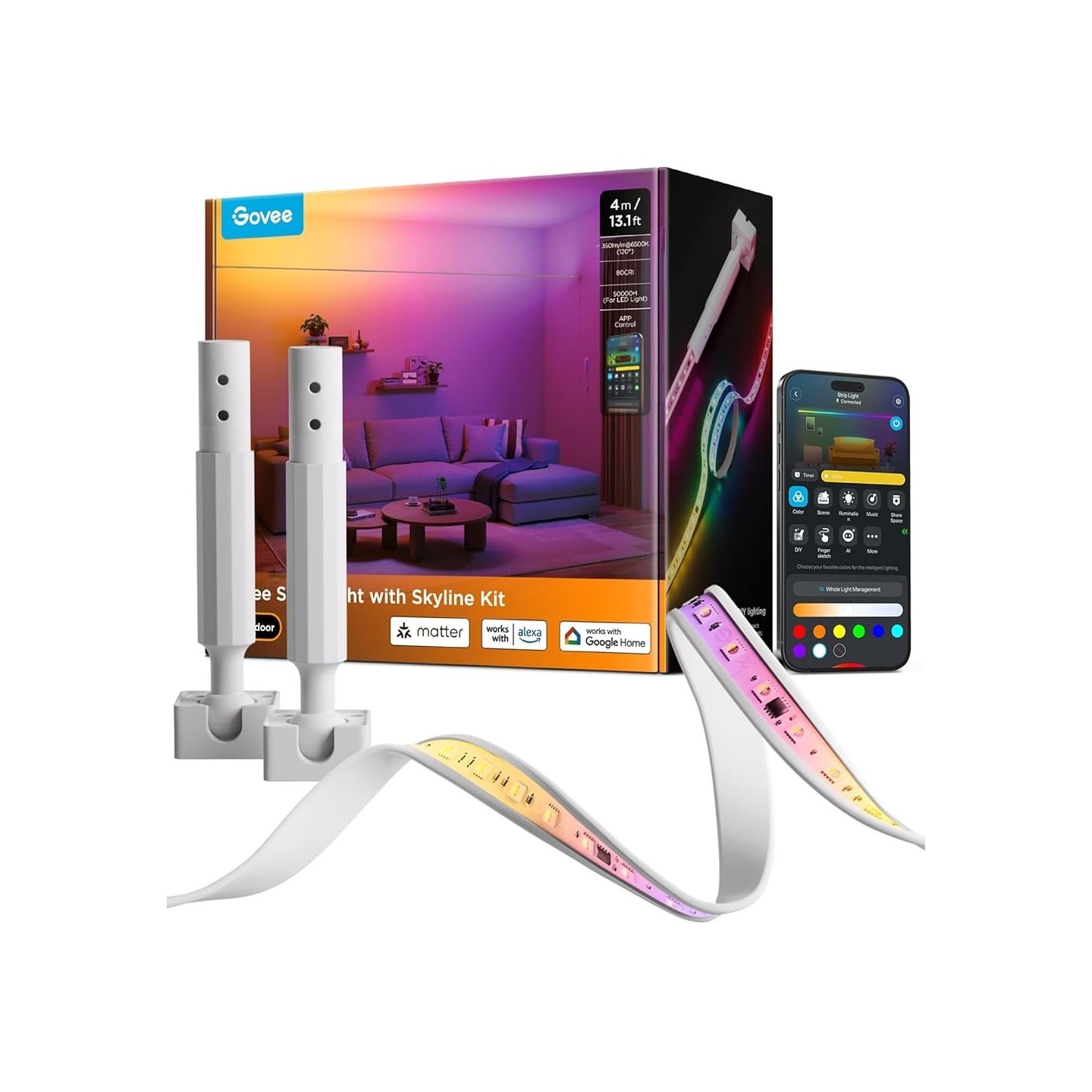 Govee Gaming Wall Skyline Strip Light - H61B8 - Govee Gaming Wall Skyline Strip Light — Buy in Cyprus with Fast Delivery