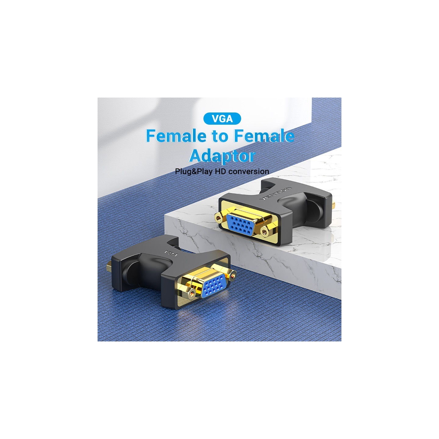 Vention VGA Coupler Female to Female - DDGB0 - Connect 2 VGA Cables — Buy in Cyprus with Fast Delivery