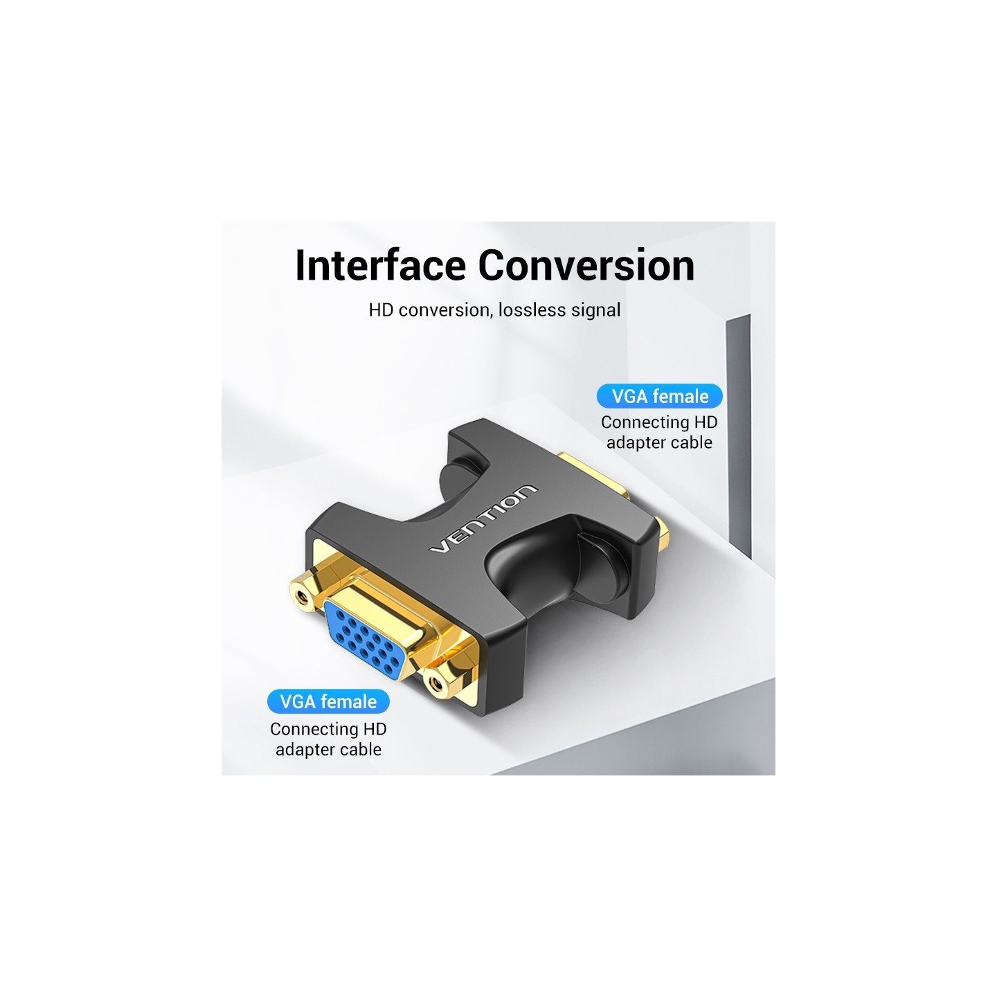 Vention VGA Coupler Female to Female - DDGB0 - Connect 2 VGA Cables — Buy in Cyprus with Fast Delivery