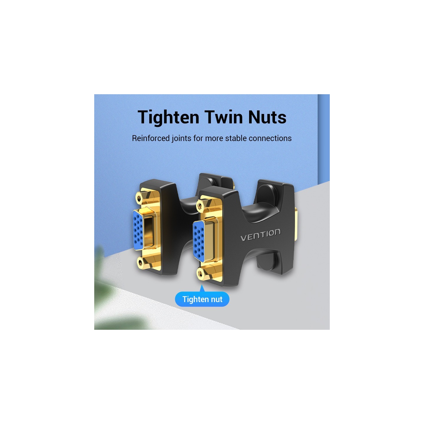 Vention VGA Coupler Female to Female - DDGB0 - Connect 2 VGA Cables — Buy in Cyprus with Fast Delivery