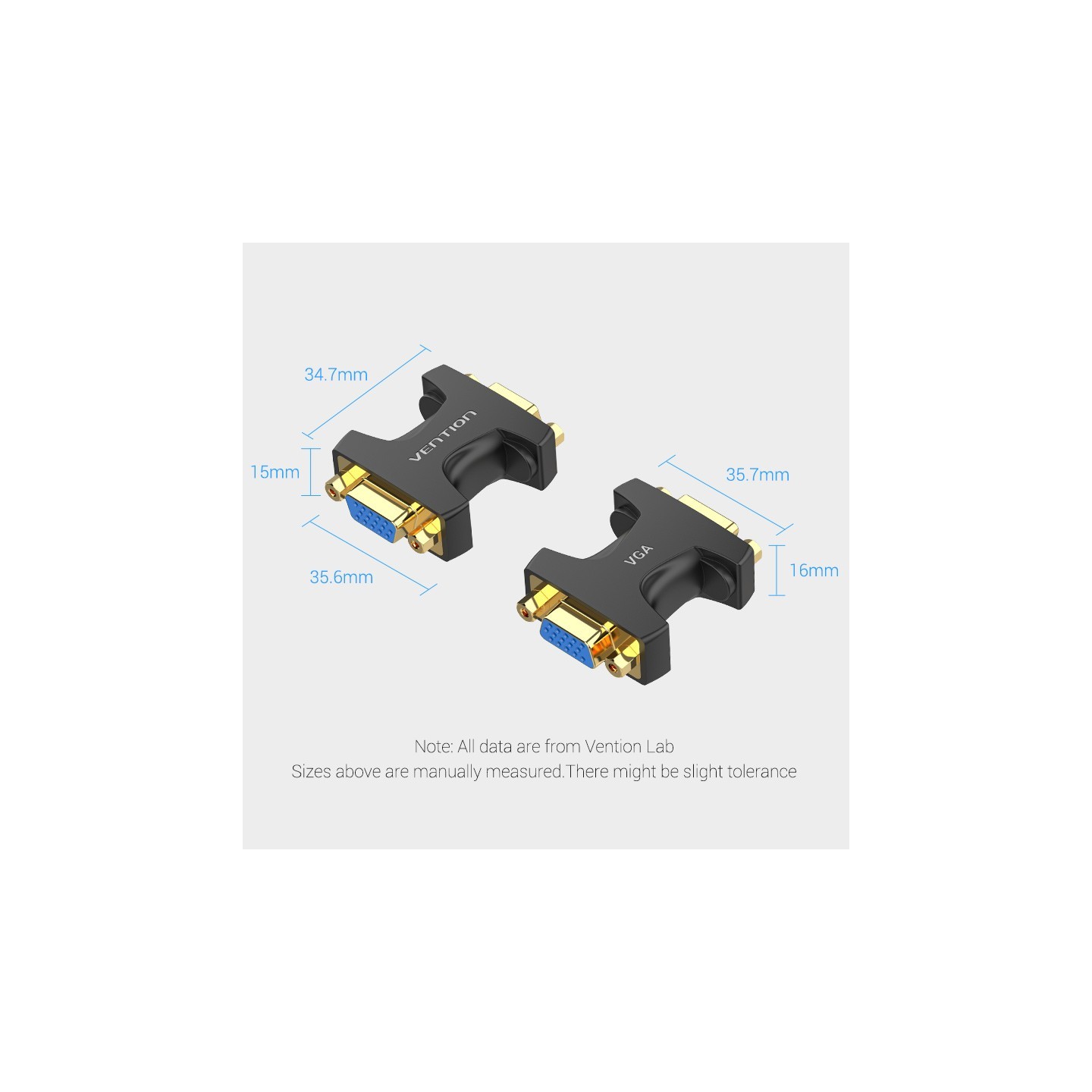 Vention VGA Coupler Female to Female - DDGB0 - Connect 2 VGA Cables — Buy in Cyprus with Fast Delivery