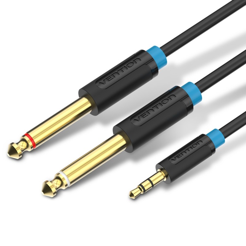 Buy Vention Audio - BACBI - 3.5mm M to 2x6.3mm M Cable 3.0m in Cyprus, Nicosia, Limassol, Larnaka, Pafos