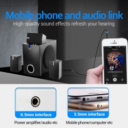 Buy Vention Audio - BACBI - 3.5mm M to 2x6.3mm M Cable 3.0m in Cyprus, Nicosia, Limassol, Larnaka, Pafos