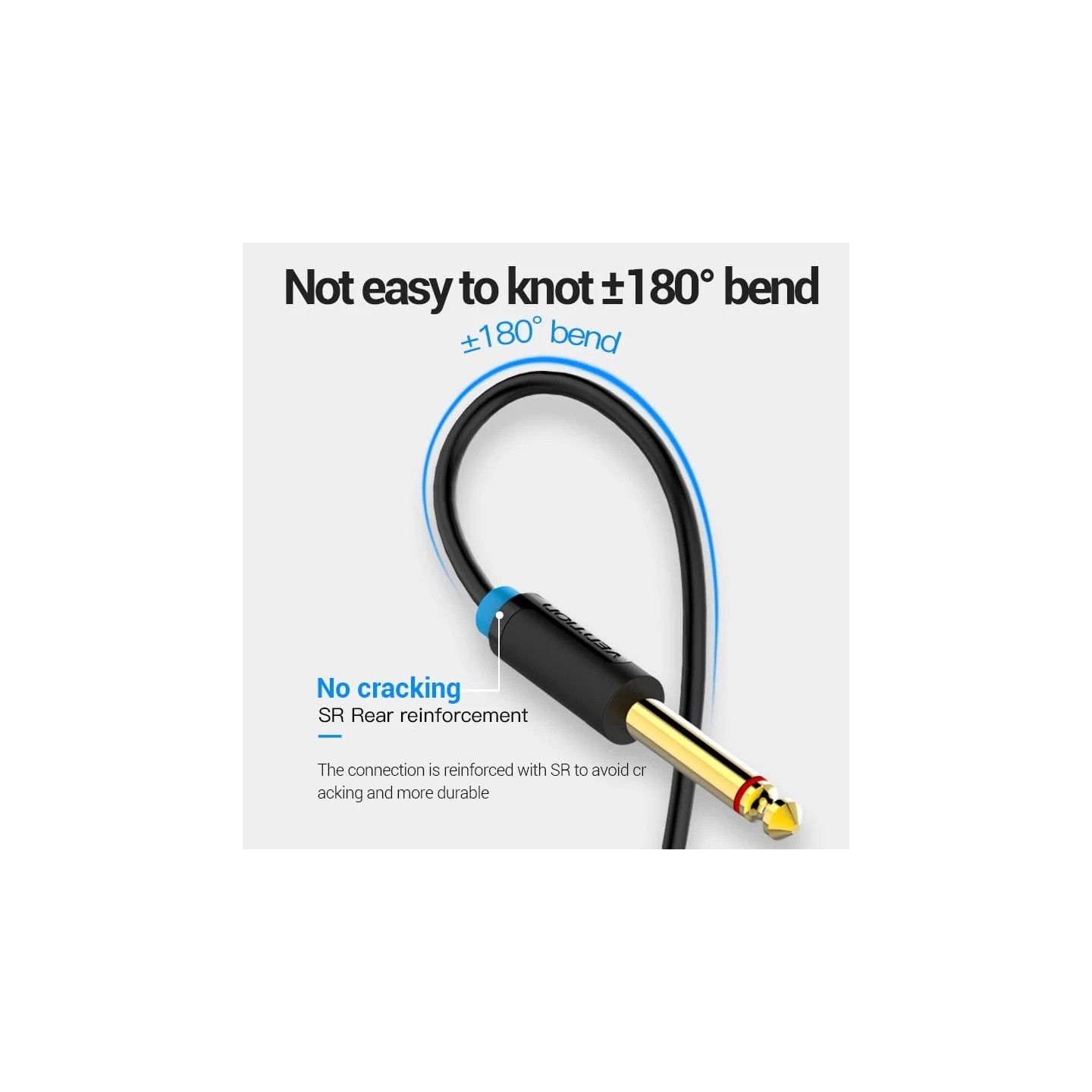 Vention Audio - BACBI - 3.5mm M to 2x6.3mm M Cable 3.0m — Buy in Cyprus with Fast Delivery