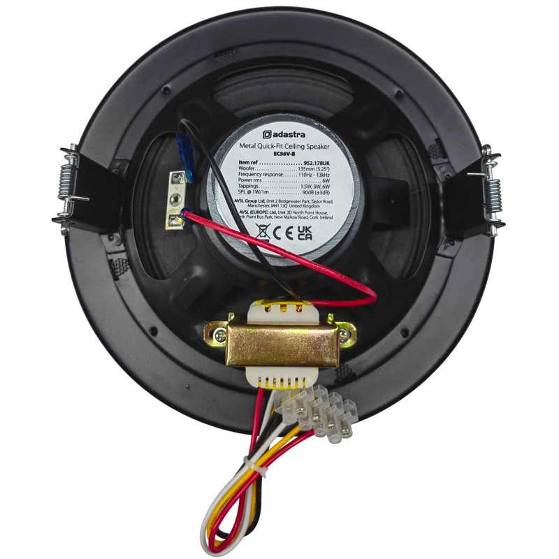 Buy Adastra Ceiling Speaker - EC56V-B - Ceiling Speaker 5'' 6W Black 952.178UK in Cyprus, Nicosia, Limassol, Larnaka, Pafos