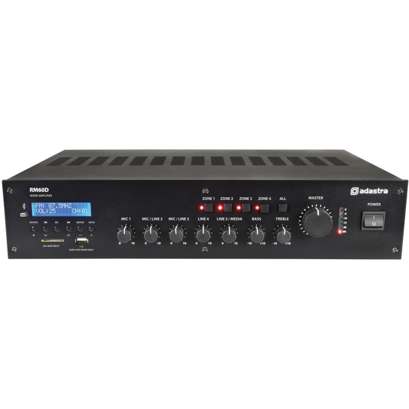 Buy Adastra Amplifier - RM60D - 100V 60W FM USB BT DAB in Cyprus, Nicosia, Limassol, Larnaka, Pafos