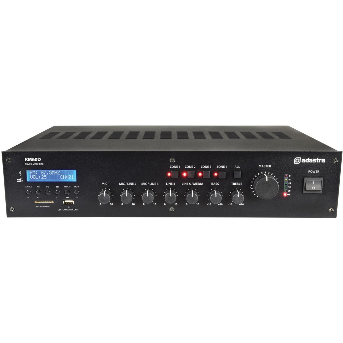 Adastra Amplifier - RM60D - 100V 60W FM USB BT DAB — Buy in Cyprus with Fast Delivery