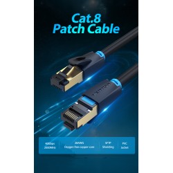 Buy Vention Network Cable - IKABN - CAT8 SFTP 15.0m Black in Cyprus, Nicosia, Limassol, Larnaka, Pafos