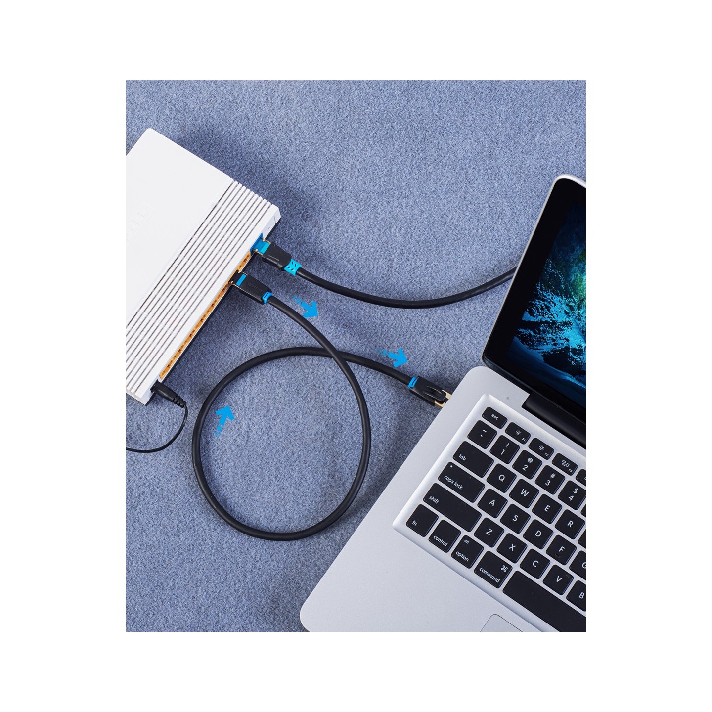 Vention Network Cable - IKABN - CAT8 SFTP 15.0m Black — Buy in Cyprus with Fast Delivery