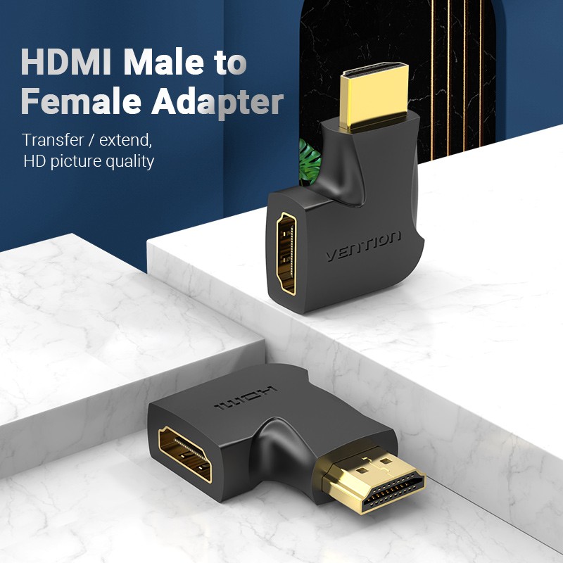 Buy Vention HDMI Adaptor - AIPB0 - 90 Degree Vertical Flat 4K60Hz in Cyprus, Nicosia, Limassol, Larnaka, Pafos