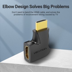 Buy Vention HDMI Adaptor - AIPB0 - 90 Degree Vertical Flat 4K60Hz in Cyprus, Nicosia, Limassol, Larnaka, Pafos