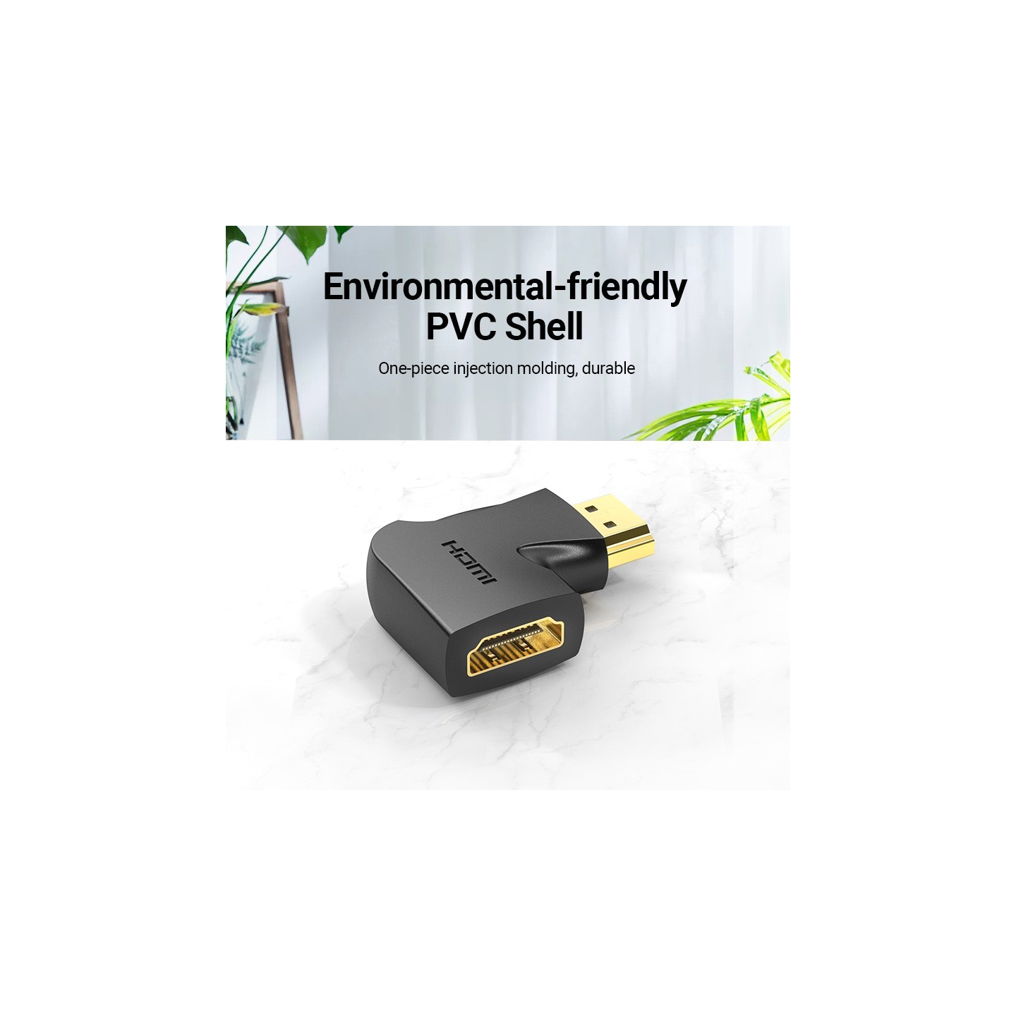Vention HDMI Adaptor - AIPB0 - 90 Degree Vertical Flat 4K60Hz — Buy in Cyprus with Fast Delivery