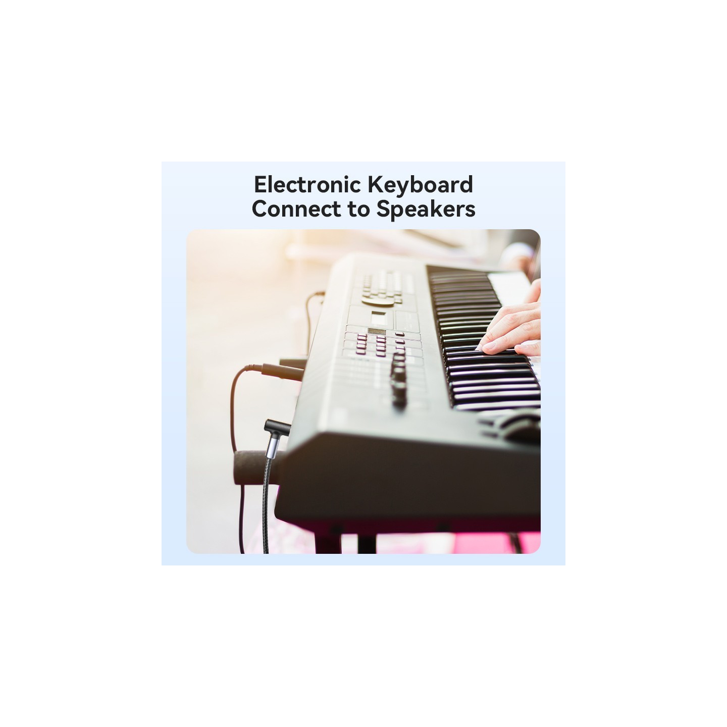 Vention AUDIO - BKEHJ - 6.3mm M-M Braided Cable Right Angle 5.0m — Buy in Cyprus with Fast Delivery