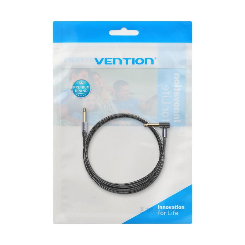 Buy Vention AUDIO - BKEHJ - 6.3mm M-M Braided Cable Right Angle 5.0m in Cyprus, Nicosia, Limassol, Larnaka, Pafos