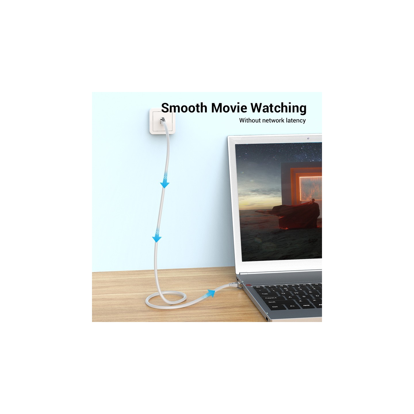 Vention Network Cable - IBHHI - CAT6A SFTP 3.0m Gray — Buy in Cyprus with Fast Delivery