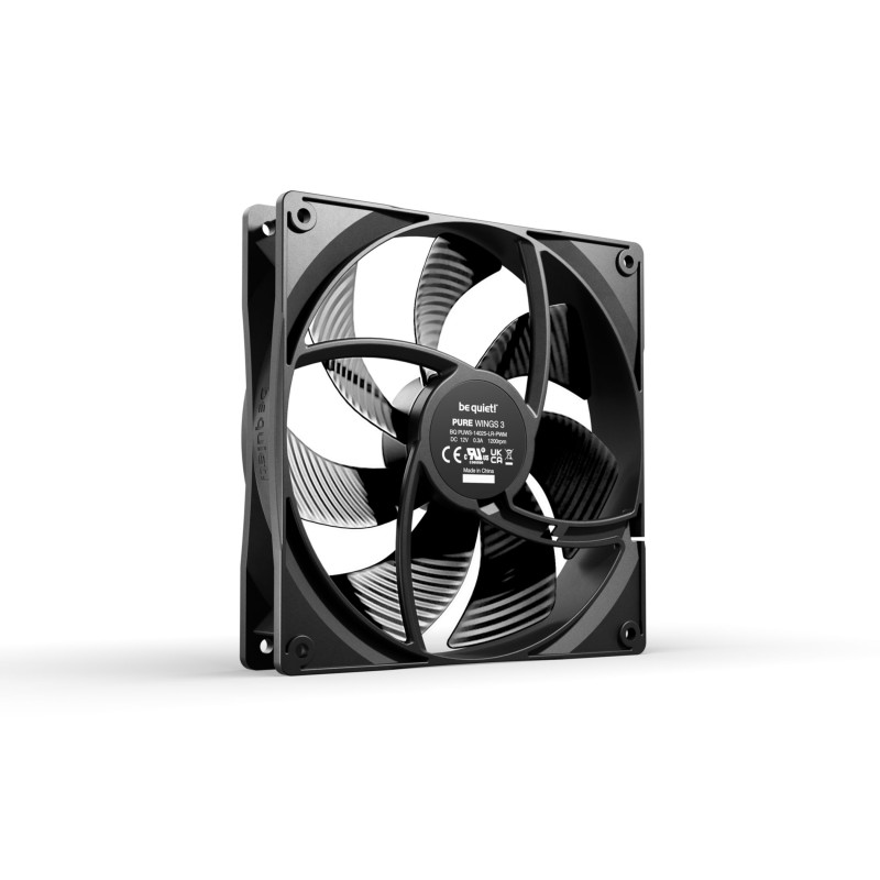 Be Quiet! Pure Wings 3 PWM 140mm BL108 - Black Case Fan, 25mm, Sleeve Bearing, 1200 RPM (Boxed)
