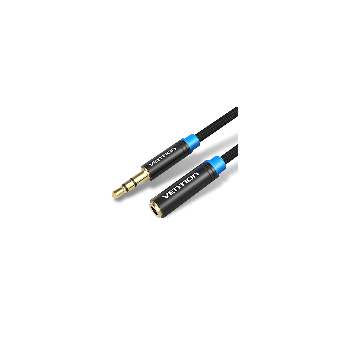 Vention AUDIO Extension Cable - VAB-B06-B500-M - 3.5mm M-F Extension Cable Metal 5.0m — Buy in Cyprus with Fast Delivery