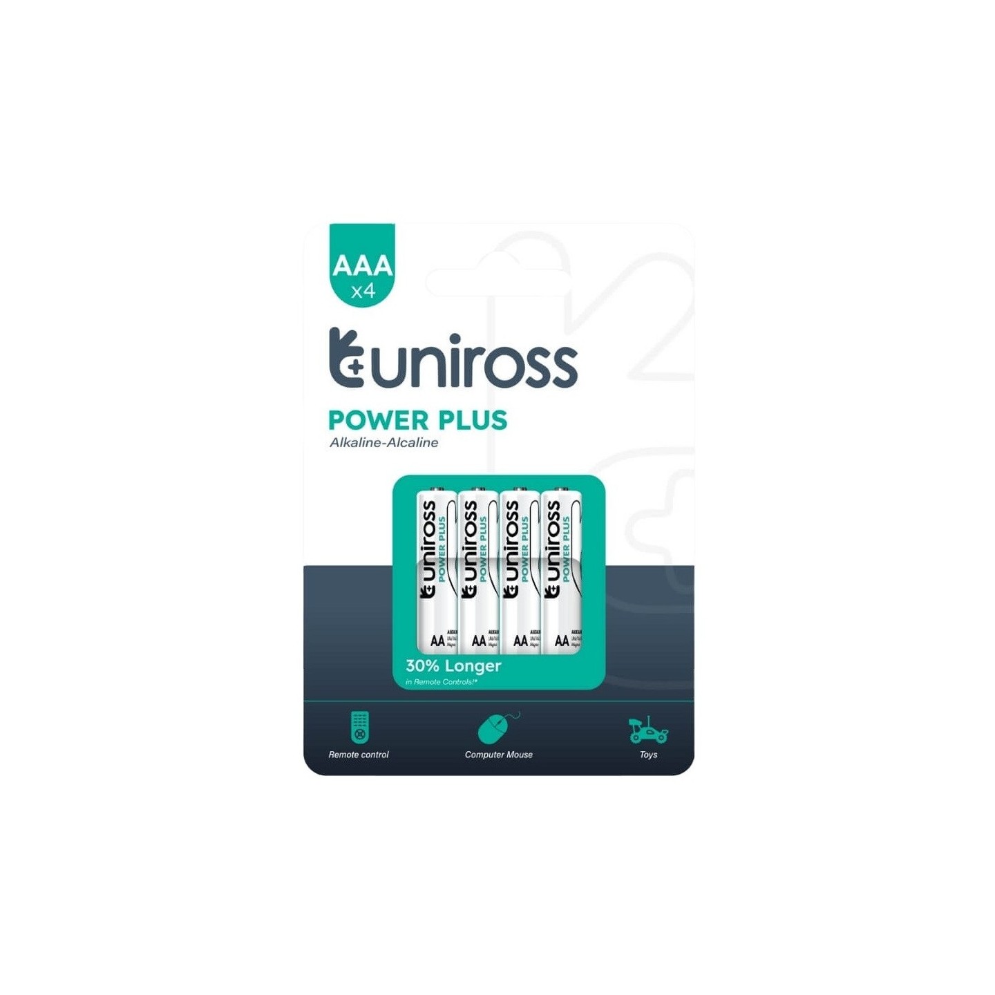 Uniross Alkaline AAA Power Plus Batteries - 4 Pcs (New) — Buy in Cyprus with Fast Delivery