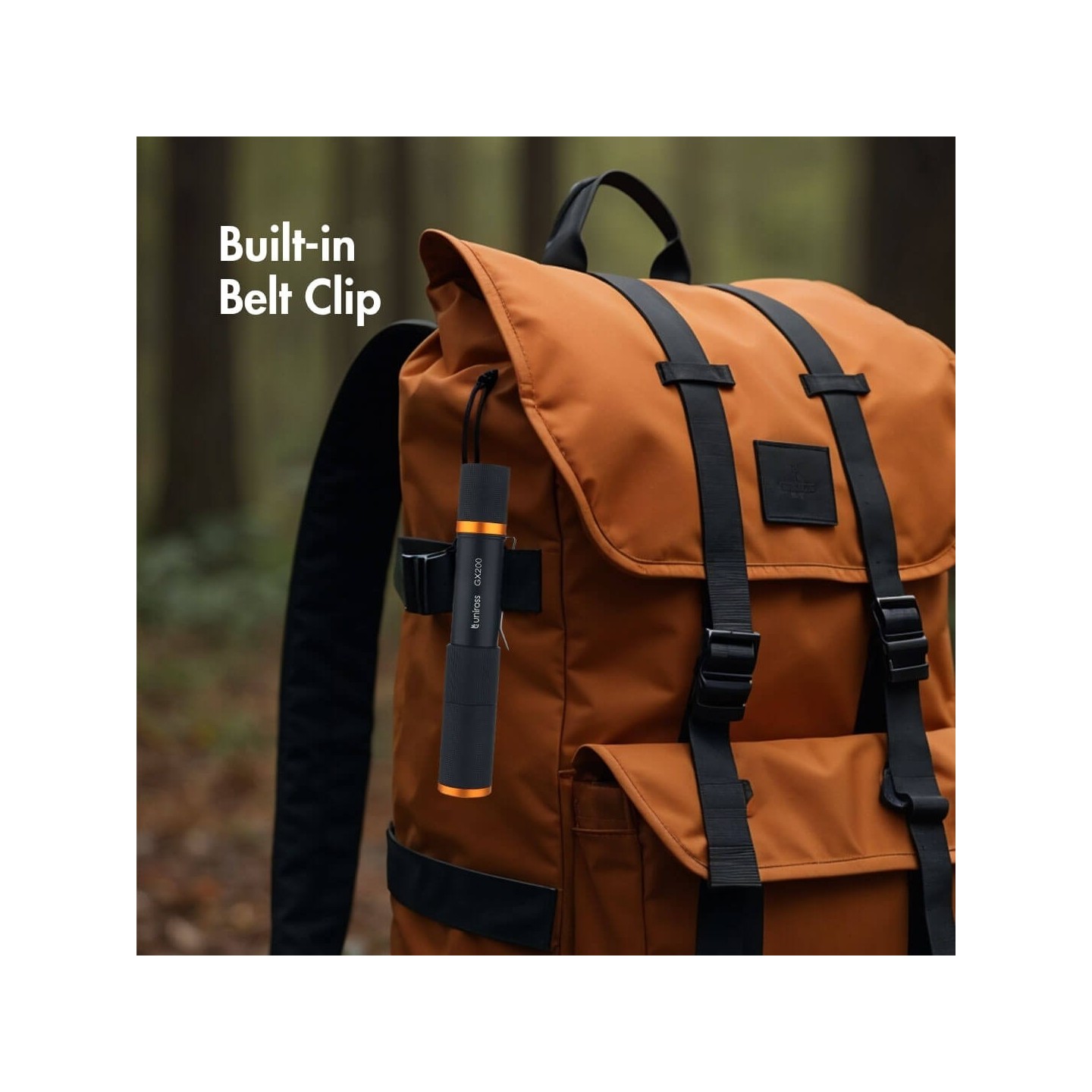 Uniross USB Rechargeable Torch - GX200 - IP44 Waterproof Aluminium 300 lumens 135m Beam — Buy in Cyprus with Fast Delivery