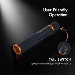 Buy Uniross USB Rechargeable Torch - GX200 - IP44 Waterproof Aluminium 300 lumen... in Cyprus, Nicosia, Limassol, Larnaka, Pafos