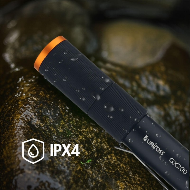 Buy Uniross USB Rechargeable Torch - GX200 - IP44 Waterproof Aluminium 300 lumen... in Cyprus, Nicosia, Limassol, Larnaka, Pafos