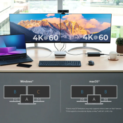 Buy j5create Conference Speakerphone USB-C Dock Pro Dual 4K RJ45 USB PD MST JCDS337 in Cyprus, Nicosia, Limassol, Larnaka, Pafos