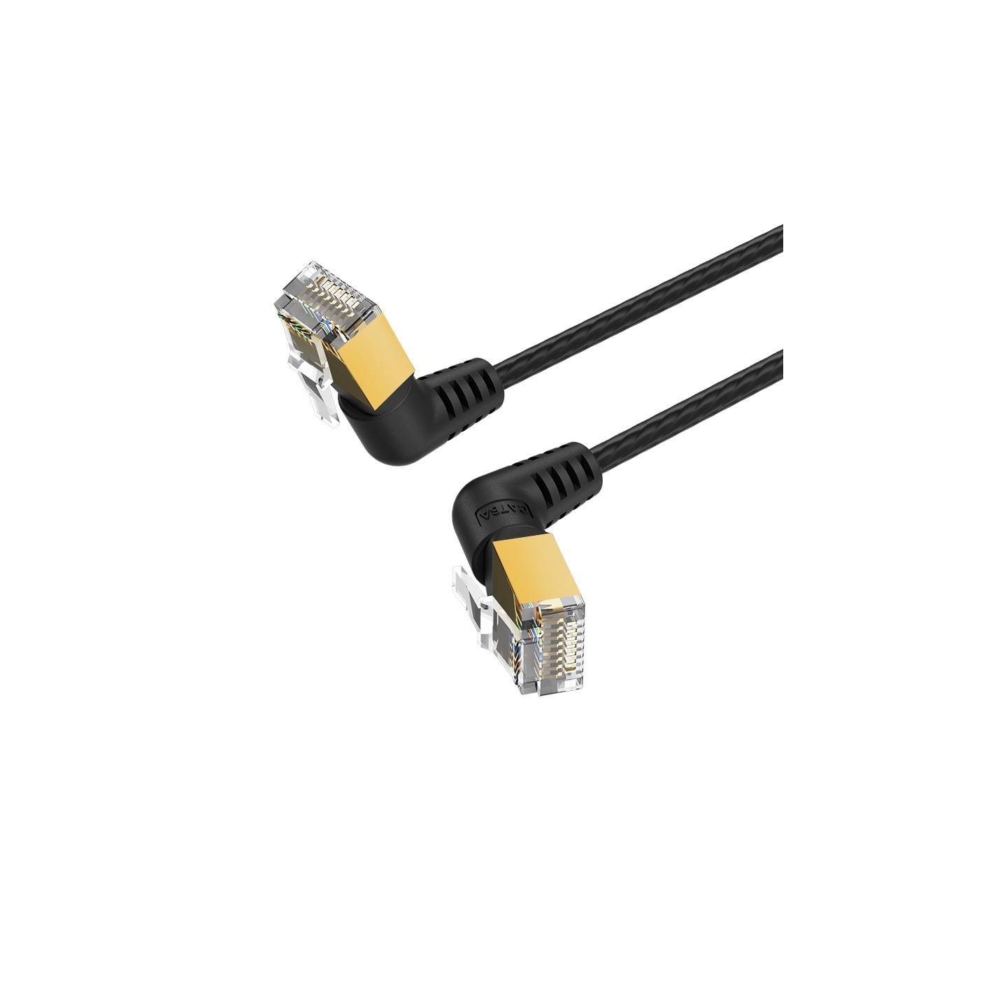 Vention Network Cable - IKLBF - Cat8 STP Rotate Right Angle Slim 1.0m Black — Buy in Cyprus with Fast Delivery